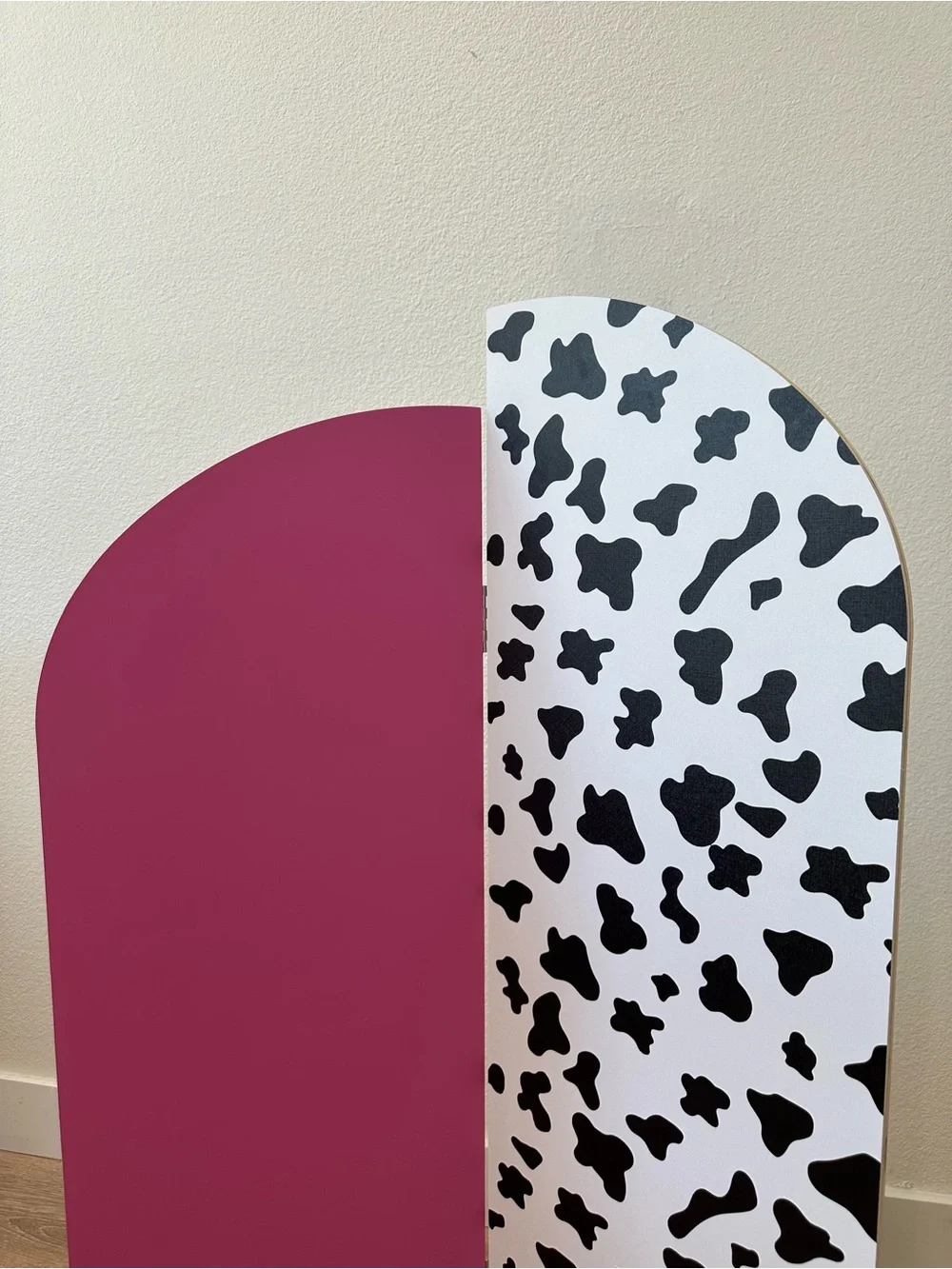 NEW 42”H Arched Wood Party Backdrop - “Fushia Pink & Cow” PROMO PRICE TIL 9/30